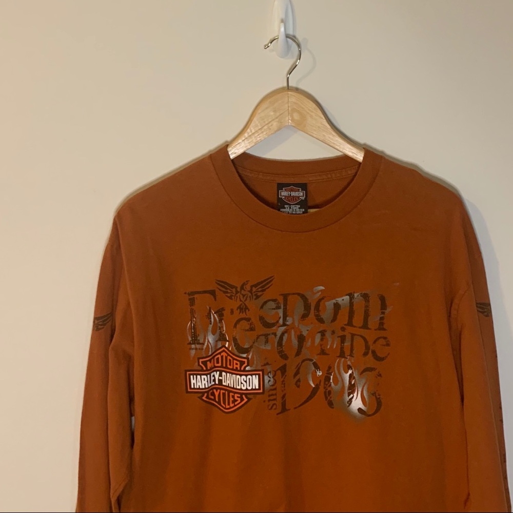 Harley Davidson Freedom to Ride Long Sleeve Shirt Mens Large - Picture 2 of 11